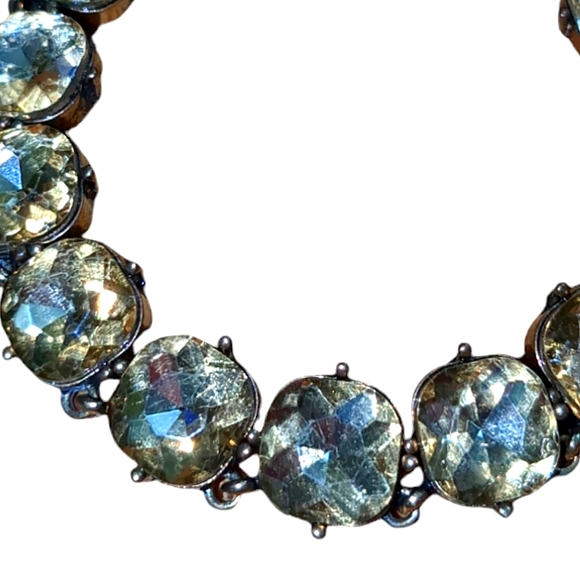 vintage rhinestone choker, necklace - Picture 7 of 11